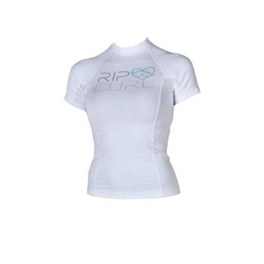 Imagem de Rip Curl Rashguard feminino Rip Curl Planet manga curta (branco, 6)