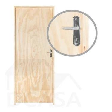Imagem de Porta Madeira Lisa Mescla 2,10x0,70 Lado Esquerdo - ALLO ESQUADRIAS