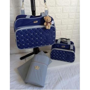 Imagem de Kit Bolsa Maternidade Mamãe Bebê Nene Menino Menina 4 Peças - Ludy Bab