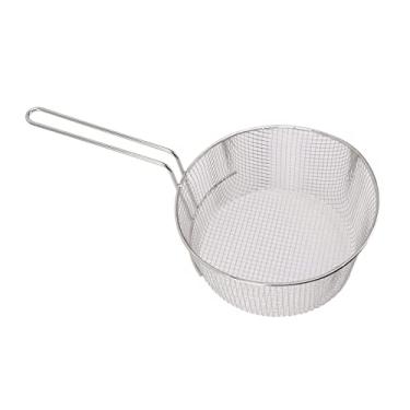 Imagem de Cesta de Aço Inoxidável para Fritar, Rede de Fritura de Aço Inoxidável Lavável de 23cm, Ampla Aplicação para Batatas Fritas (Aço inoxidável 2)