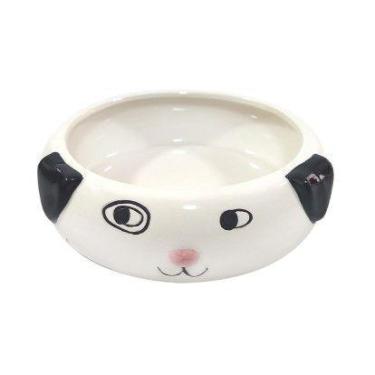 Imagem de Comedouro Para Cães The Pets Brasil Porcelana Branco/Amarelo - 550mL, 