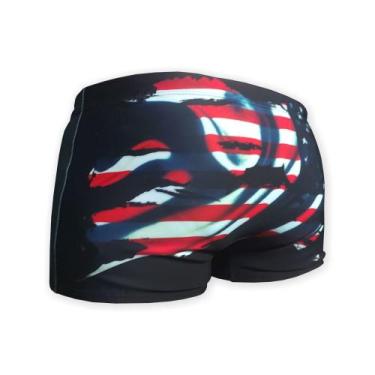 Imagem de Sunga Boxer Grigo Collection Bandeiras Com Bolso Lançamento, Preto, 42
