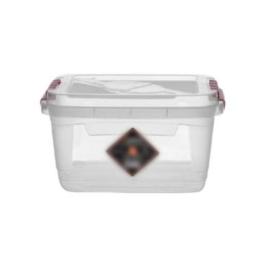 Imagem de Caixa Organizadora Retangular Transparente com Tampa de Trava - 2,5L -