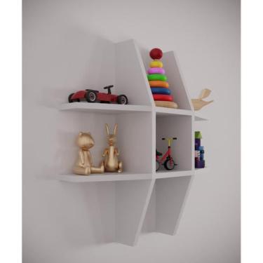 Imagem de Nicho Hashtag Mdf Tx Branco Quarto Infantil Estudo decoração - Pratele