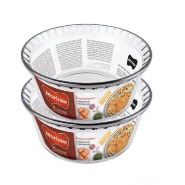 Imagem de 2 Formas Suflê Travessa Assadeira 700ml Clássica Marinex - Nadir Figue