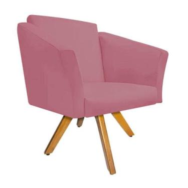 Imagem de Poltrona Cadeira Decorativa  Win Base Giratória Sala de Estar Recepção