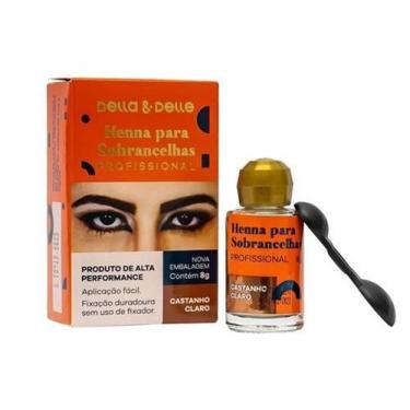 Imagem de Henna Para Sobrancelhas Della E Delle 8g Castanho Claro