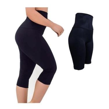 Imagem de Kit Calça Corsário + Bermuda Cós Alto Modelador Alta Compressão Suplex