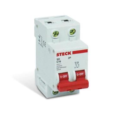 Imagem de Disjuntor Bipolar 16 A Branco Din Steck
