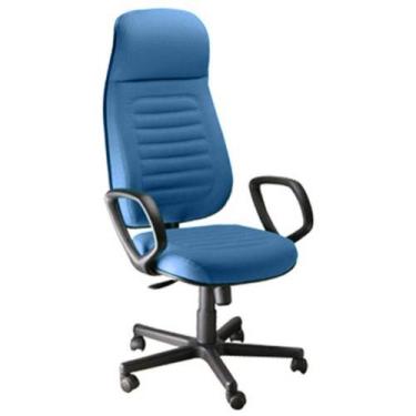 Imagem de Cadeira Presidente com Espaldar Alto Linha Blenda Azul - Design Office