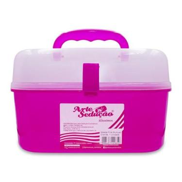 Imagem de Maleta Multiuso Manicure Pedicure Maquiagem Rosa Grande - Arte Sedução