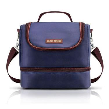 Imagem de Bolsa Térmica Lancheira Necessaire Marmita Lanches Bebidas 2 Compartim