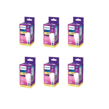 Imagem de Kit 6 Lampada Led Bulbo Philips 11w(eq.75w) 3000k 1018l