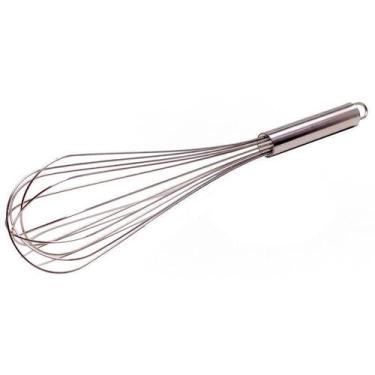 Imagem de Batedor Grande De Ovos Clara E Massa Manual Inox 40 Cm Fuet - Novo Sec