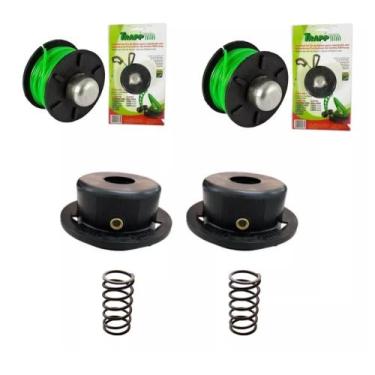 Imagem de 2 Refil Nylon +2 Tampa +2 Molas Trapp 1000,1500,1800 Turbo