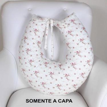 Imagem de Capa de Almofada Amamentação - Laura Baby, Floral Ferrugem