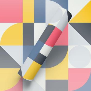 Imagem de Papel de Parede Adesivo Lavável Tema Abstrato Colorido - BAZAR DOS QUA