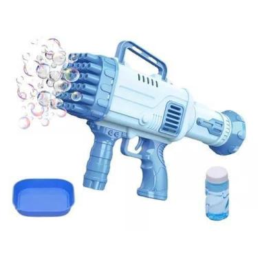 Imagem de Brinquedo Bazuca Lançador  De Bolha De Sabão Infantil Azul - FUN GAME