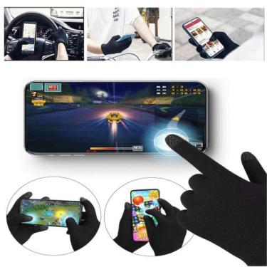 Imagem de 2 Luvas De Dedo Gamer Pra Jogar Free Fire Semi Pro Para Jogar COD Mobi