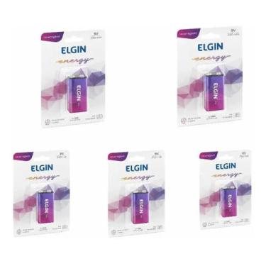 Imagem de 5 Unid Bateria Recarregável (9v)250 Mah Elgin (Blister C/ 1)