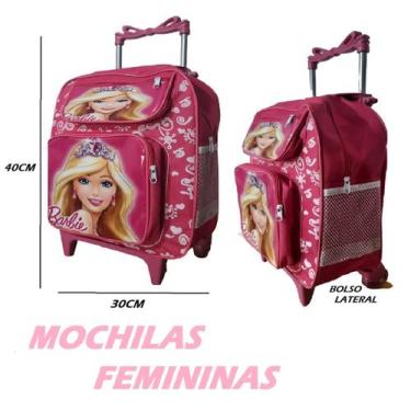 Imagem de Mochila de Rodinhas Barbie Exclusiva Bolsa Escolar Infantil TAM GRANDE