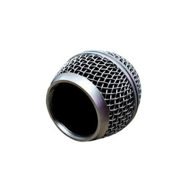 Imagem de Globo Metálico Para Microfone  Sm58, Beta 58 E Sv100 Cor Prateado - MX