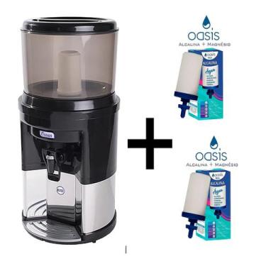 Imagem de Filtro De Água Alcalina Tripla Ação + 2 Velas Com Magnésio - Oasis
