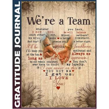 Imagem de Gratitude Journal: we're a team hand in hand flower background Invest 5 minutes daily to develop mindfulness, thankfulness and positivity, Inspire a ... Healthier & More Grateful Mindset 110 Pages