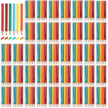 Imagem de Cholemy 36 conjuntos de mini lápis de cor, lápis de cor curtos, portáteis de 9,5 cm, lápis de cor a granel, lápis de cor pré-afiados para crianças, pintura em sala de aula, 6 cores sortidas