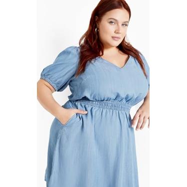 Imagem de City Chic Vestido plus size, vestido Emma, Lavagem leve, 46