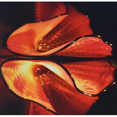 Imagem de 3dRose Mouse pad LLC 20 x 20 x 0,65 cm, impressão de arte em vidro em vermelho (mp_183444_1)