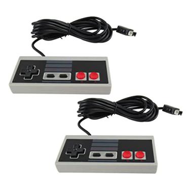 Imagem de Pacote com 2 joystick de controle de jogo retrô com 2 cabos de extensão de 3 metros de substituição para Nintendo Mini NES Classic Edition