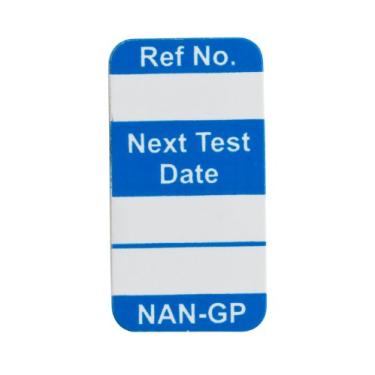 Imagem de Brady NAN-GP B 1 1/10.2 cm altura x 5/20.3 cm largura, vinil, nanotag azul; inserções (100 etiquetas)