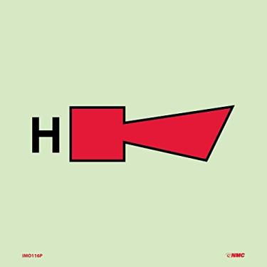 Imagem de NMC National Marker Corp. IMO116P IMO, Símbolo, Chifre de Alarme de Incêndio, 15 cm x 15 cm, Vinil Brilhante Laminado