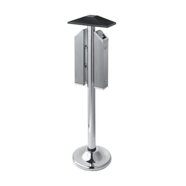 Imagem de Lixeira Coluna vertical dupla para pontas de cigarro, coluna de cinzas, hotel, aço inoxidável, balde para coleta de pontas de cigarro Lixeira