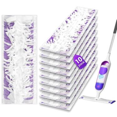 Imagem de (10 unidades) Recargas de esfregão descartáveis compatíveis com Swiffer PowerMop, almofadas de substituição de limpeza por spray, refis de esfregão multisuperfície para limpeza de piso, pacote de 10