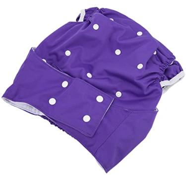 Imagem de Fraldas de Pano para Adultos, Fraldas Reutilizáveis ​​de Pano Ajustáveis ​​anti Vazamento Fralda de Bolso Reutilizável para Idosos Incontinência Deficientes (Roxo)