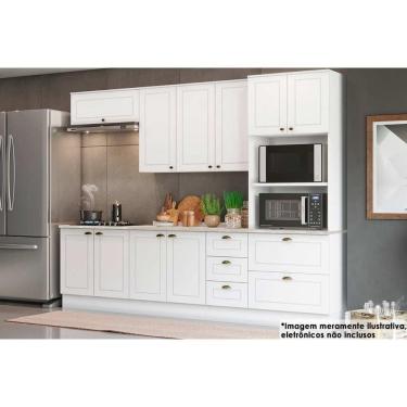 Imagem de Kit Cozinha Modulada 7 Peças Americana (2Aéreos+2Balcões+1Paneleiro+2Complemento) CZ145...