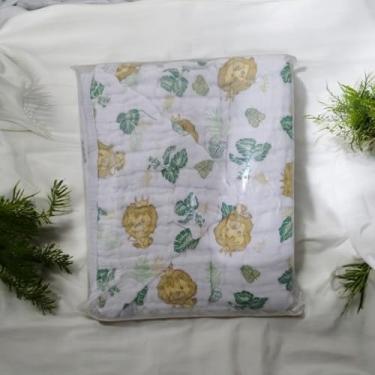 Imagem de Toalha De Banho Bebe Soft Três Camadas De Fralda Capuz Bordado Enxoval 85x85cm Infantil Menino