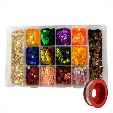 Imagem de Kit Artesanato Carnaval Paetê / Lantejoula 6 a 8mm 13.000pçs - Macall