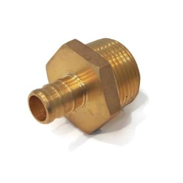 Imagem de Adaptador rosqueado PEX de 1/2" x 3/4" macho NPT, latão para SharkBite UC116LF