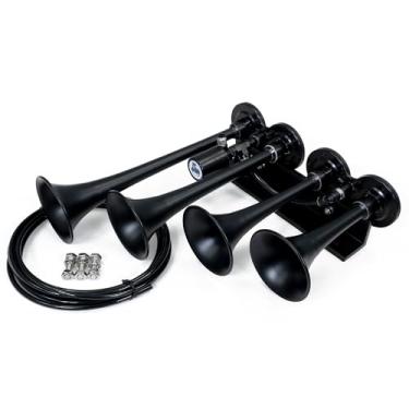 Imagem de HornBlasters Buzina de ar The Rage 4-Chime – Buzina de ar universal de 12 V, 142 dB com válvula pré-instalada – Extremamente alto para carros e caminhões
