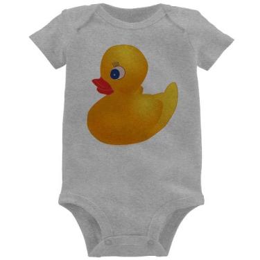 Imagem de Body Bebê Patinho de Borracha - Foca na Moda, Cinza, P