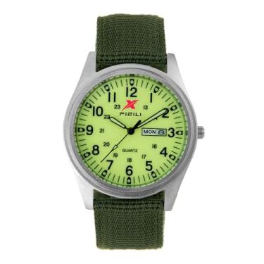 Imagem de Credrio Relógios masculinos unissex militares luminosos à prova d'água modernos relógios masculinos analógicos masculinos casuais relógios de quartzo pulseira de nylon