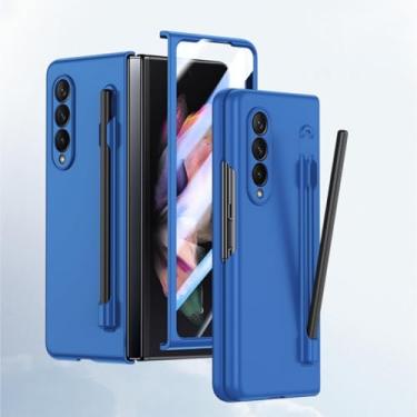Imagem de HOULEE Capa para Samsung Galaxy Z Fold 4 com S Pen e protetor de tela Z Fold 4 compatível com a pele, com suporte para caneta S, capa protetora completa de carregamento sem fio para PC para Galaxy Z