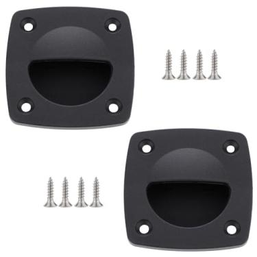 Imagem de VTurboWay 2 peças de alça quadrada de nylon, acessórios de cabine de iate de barco marinho, preto