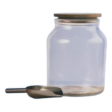 Imagem de Pote De Vidro Hermético Retrô 3l Com Tampa De Madeira