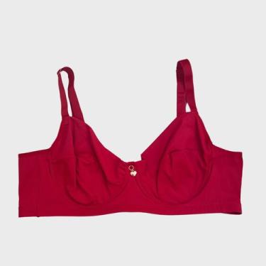 Imagem de Sutiã Aurora sem Bojo com Aro DMauli Plus Size, 50, Rubi