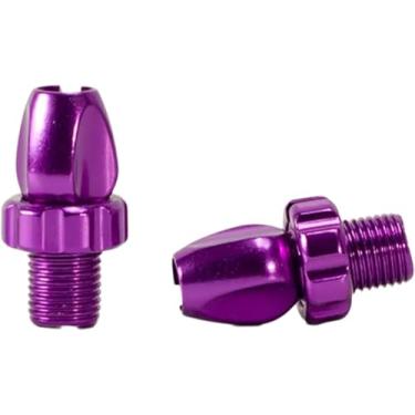 Imagem de WLngtv 2 peças de alavancas de freio roxas de 10 mm parafuso de ajuste de parafuso fixadores de parafusos de montanha alavancas de alavanca de freio alavancas ajustadoras peça de bicicletas