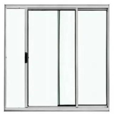 Imagem de Janela Vitro 2 Folhas 1,20x1,50 Alumínio Brilhante S/g - Allo esquadri